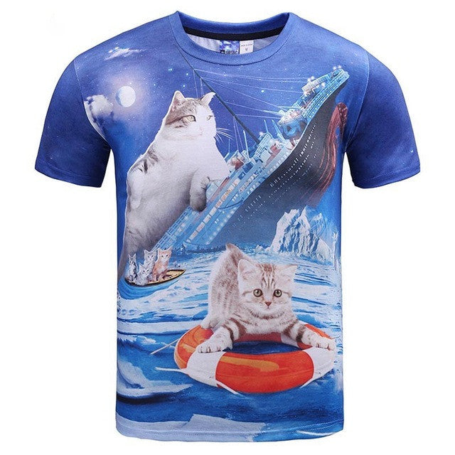 Cat And Ocean T-Shirt