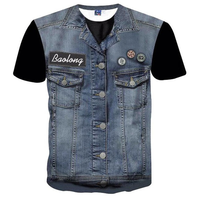 T-shirt Fake Jeans